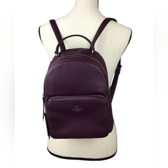 Kate Spade Plum Leather Backpack - Picture 1 of 3
